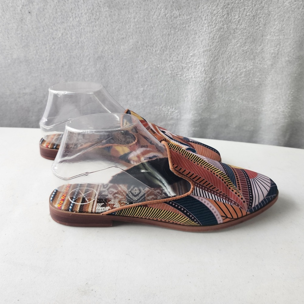 Inkkas Mule Shoes Womens 8.5 Abstract Print Handcrafted Pointed Toe Slide Cyprus - Picture 3 of 12